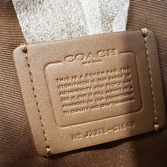 Coach NWT Ellie File Pebbled Leather Crossbody Bag C1648 in Light Saddle